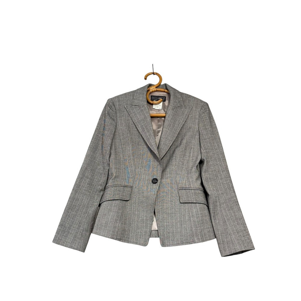 Francesca Mammoliti | Grey Pinstripe Blazer Professional Workwear Size 4